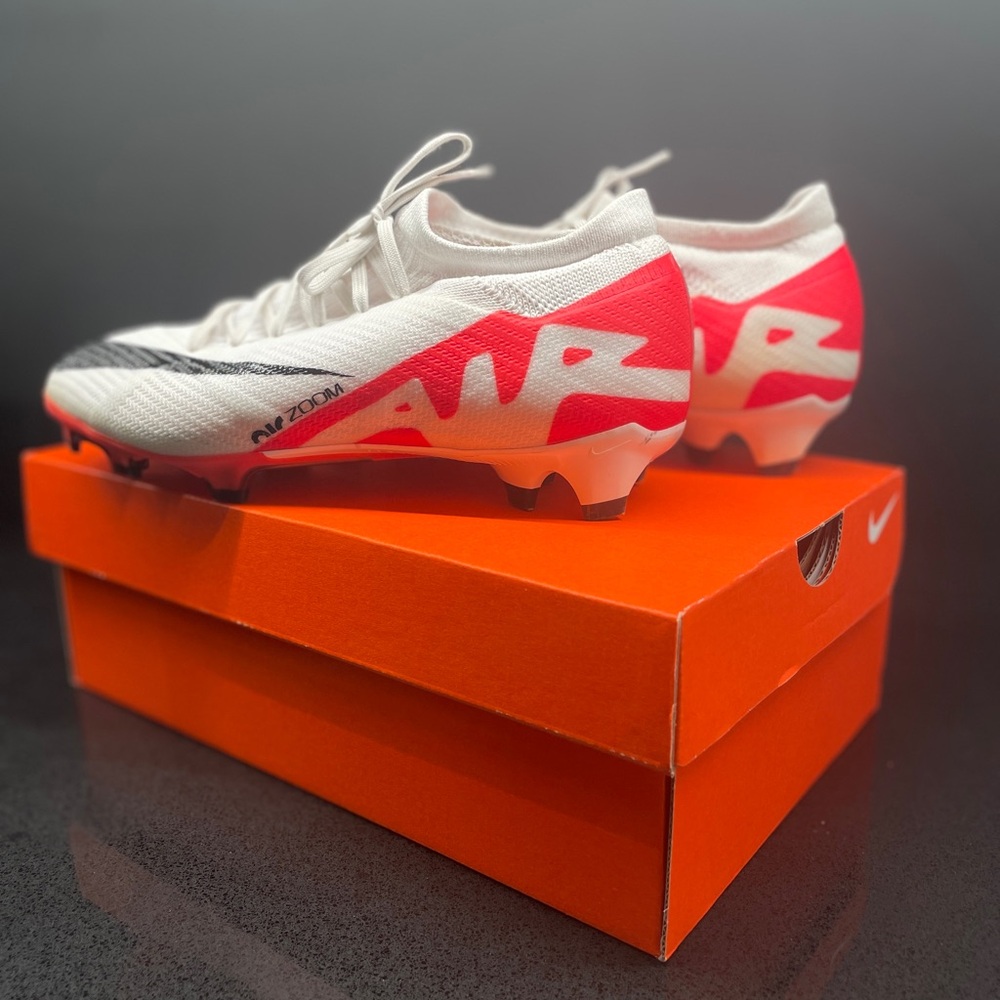 Nike Air Zoom mercurial Soccer Cleats - White and Red